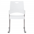 Stacking and Ganging Chairs with White Plastic Seat