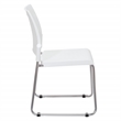 Stacking and Ganging Chairs with White Plastic Seat