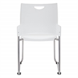 Stacking and Ganging Chairs with White Plastic Seat