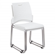Stacking and Ganging Chairs with White Plastic Seat