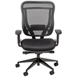 Big and Tall Executive Black High Back Chair with Breathable Mesh in Gun Metal