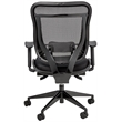 Big and Tall Executive Black High Back Chair with Breathable Mesh in Gun Metal