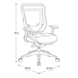 Executive High Back Black Fabric Office Chair in Black Gunmetal