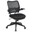 Deluxe Black Fabric Chair with AirGrid  Back and Black Mesh Seat