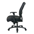 Big and Tall Back & Leather Seat Ergonomic Office Chair in Black