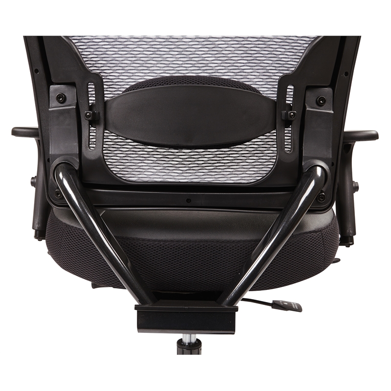 Big and Tall Back & Leather Seat Ergonomic Office Chair in Black