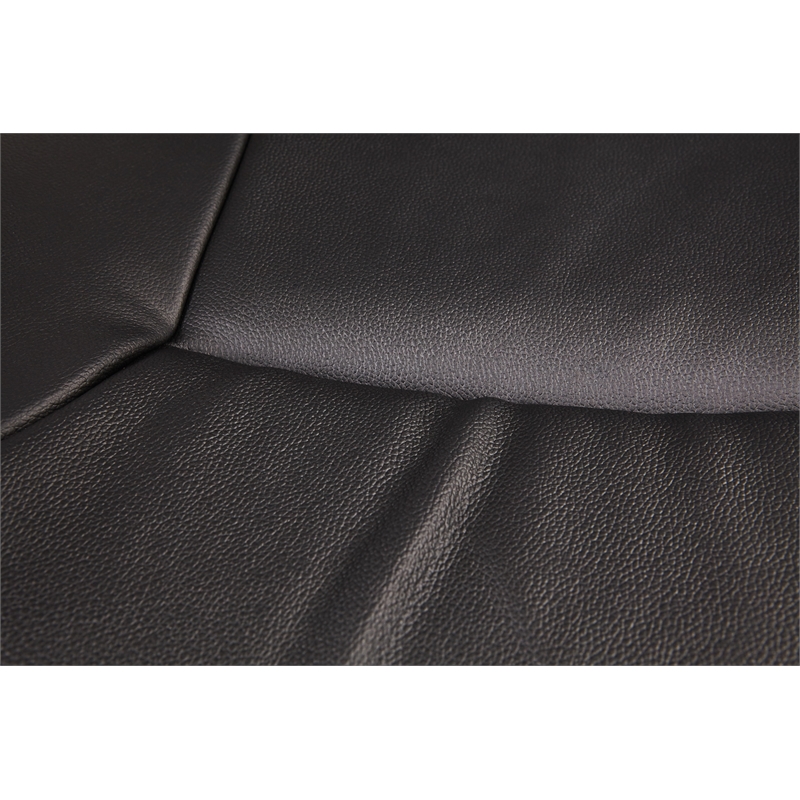 Big and Tall Back & Leather Seat Ergonomic Office Chair in Black