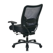 Big and Tall Back & Leather Seat Ergonomic Office Chair in Black