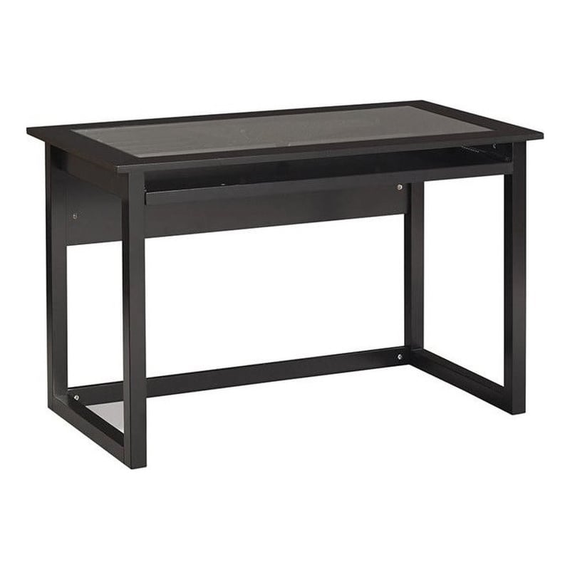 42 in Tool-less Meridian Black Computer Desk Engineered Wood