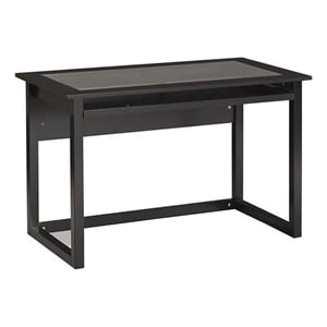 42 in Tool-less Meridian Black Computer Desk Engineered Wood