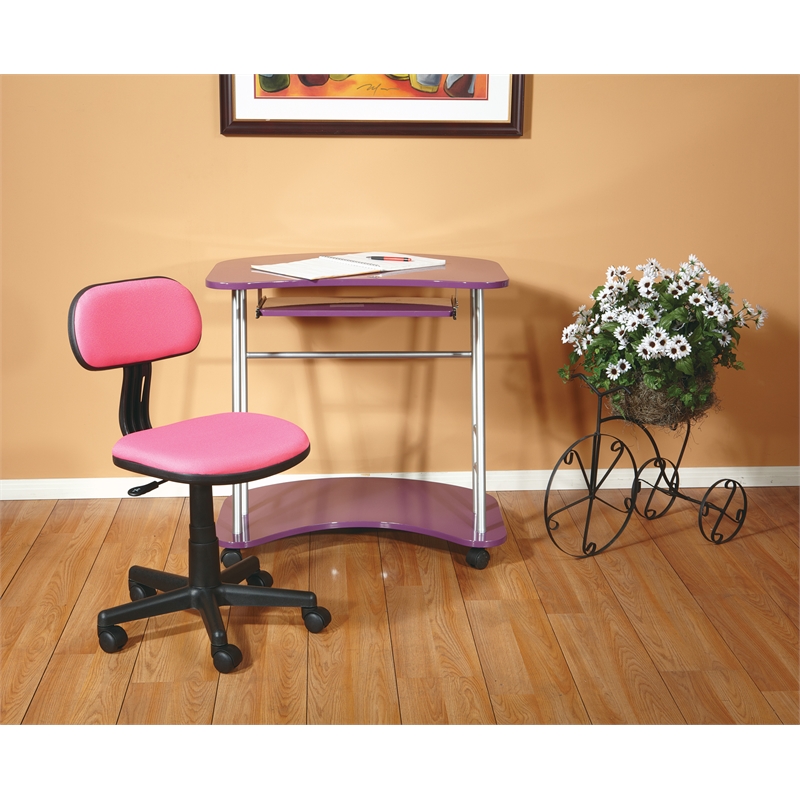 Student Task Chair in Pink Fabric by OSP Home Furnishings