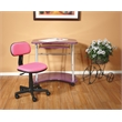 Student Task Chair in Pink Fabric by OSP Home Furnishings