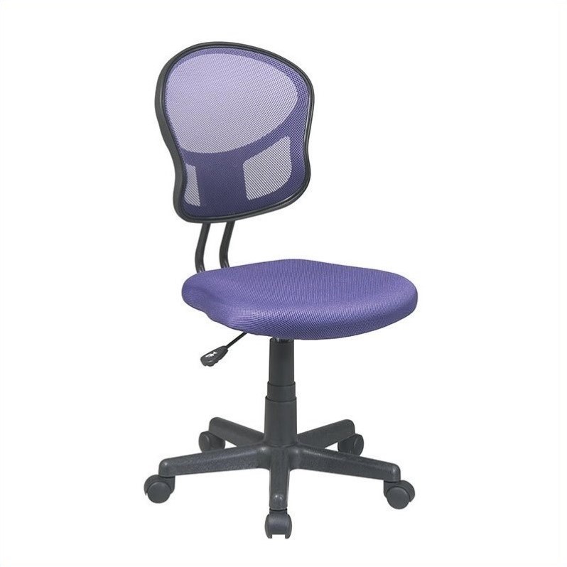 Mesh Task Office Chair in Purple Fabric by OSP Home Furnishings