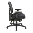 ProGrid Black Mid Back Managers Office Chair with Adjustable Arms
