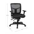 ProGrid Black Mid Back Managers Office Chair with Adjustable Arms