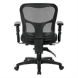 ProGrid High Back Manager Office Chair with Black Leather and Mesh Seat