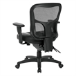 ProGrid High Back Manager Office Chair with Black Leather and Mesh Seat