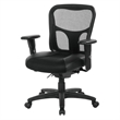 ProGrid High Back Manager Office Chair with Black Leather and Mesh Seat