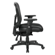 ProGrid High Back Manager Office Chair with Black Leather and Mesh Seat