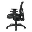 ProGrid High Back Manager Office Chair with Black Leather and Mesh Seat