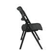 Deluxe Folding Chair With Black ProGrid Mesh Fabric Seat and Back
