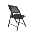 Deluxe Folding Chair With Black ProGrid Mesh Fabric Seat and Back