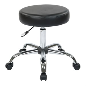 Pneumatic Drafting Chair Backless Stool with Black Vinyl Seat