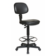 Sculptured Black Seat and Back Vinyl Drafting Chair