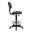 Sculptured Black Seat and Back Vinyl Drafting Chair