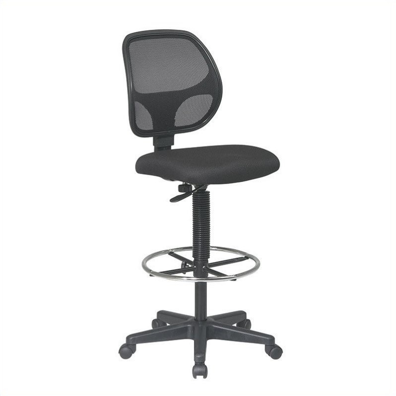 Office Star Deluxe Mesh Back Drafting Chair with Mesh Seat