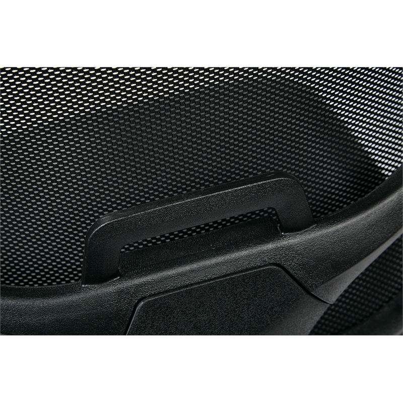 Deluxe Mesh Black Back Drafting Chair with Vinyl Seat