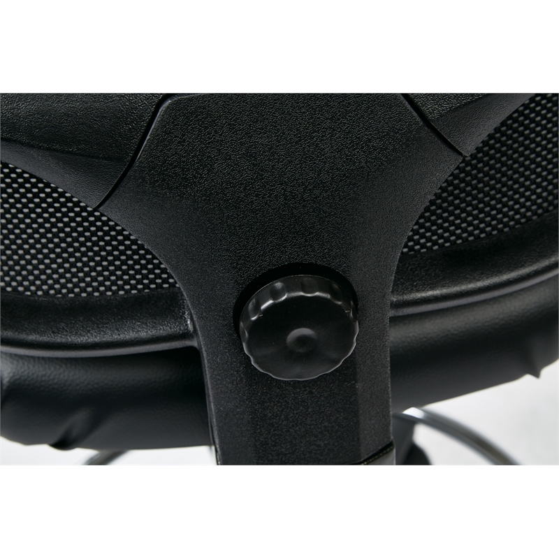 Deluxe Mesh Black Back Drafting Chair with Vinyl Seat