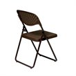 Folding Chair with Mocha Brown Plastic Seat and Back and Frame. (4 Pack)