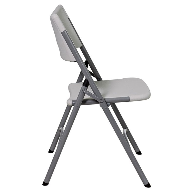 Resin Folding Chair in Light Gray 4 Pack