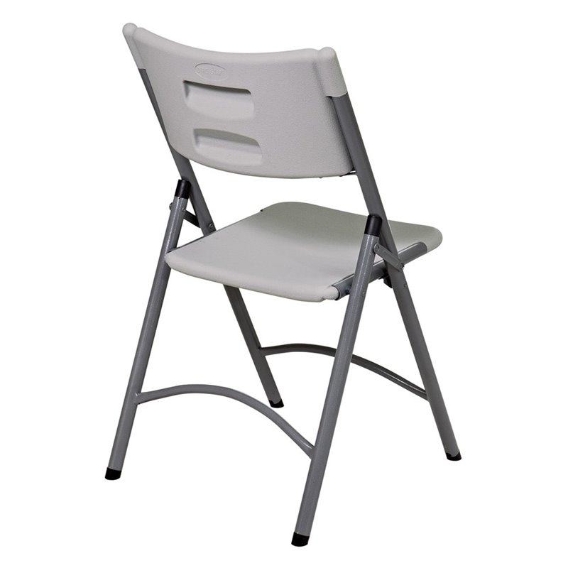 Resin Folding Chair in Light Gray 4 Pack