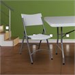 Resin Folding Chair in Light Gray 4 Pack