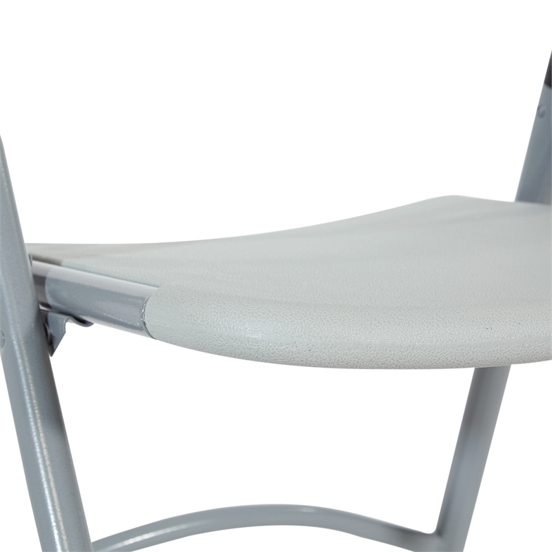 Resin Folding Chair in Light Gray 4 Pack