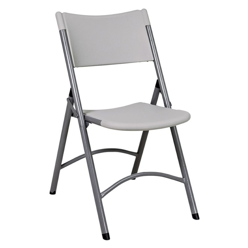 Resin Folding Chair in Light Gray 4 Pack