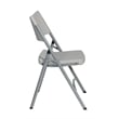 Light Gray Resin Folding Chair in Silver Set of 4