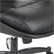 Professional Breathable Mesh Back Chair with Bonded Leather Seat in Black