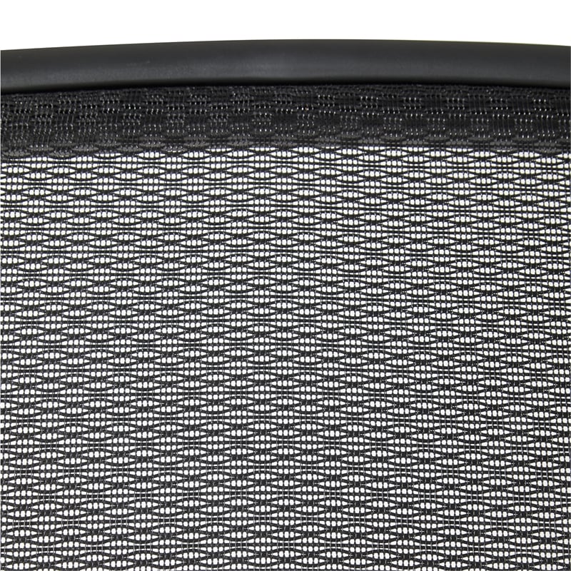 Professional Breathable Mesh Back Chair with Bonded Leather Seat in Black