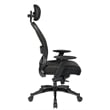 SPACE Deluxe Matrex Black Back Executive Office Chair with Leather Seat