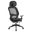 Professional AirGrid Black Back and Mesh Fabric Seat Chair Adjustable Headrest