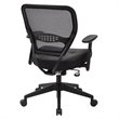Professional Dark Air Grid Back Managers Office Chair Black Eco Leather Seat