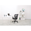 Professional Dark Air Grid Back Managers Office Chair Black Eco Leather Seat