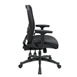 Leather Seat and Air Grid Back Managers Office Chair in Black