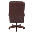 Traditional Vinyl Executive Office Chair in Mahogany