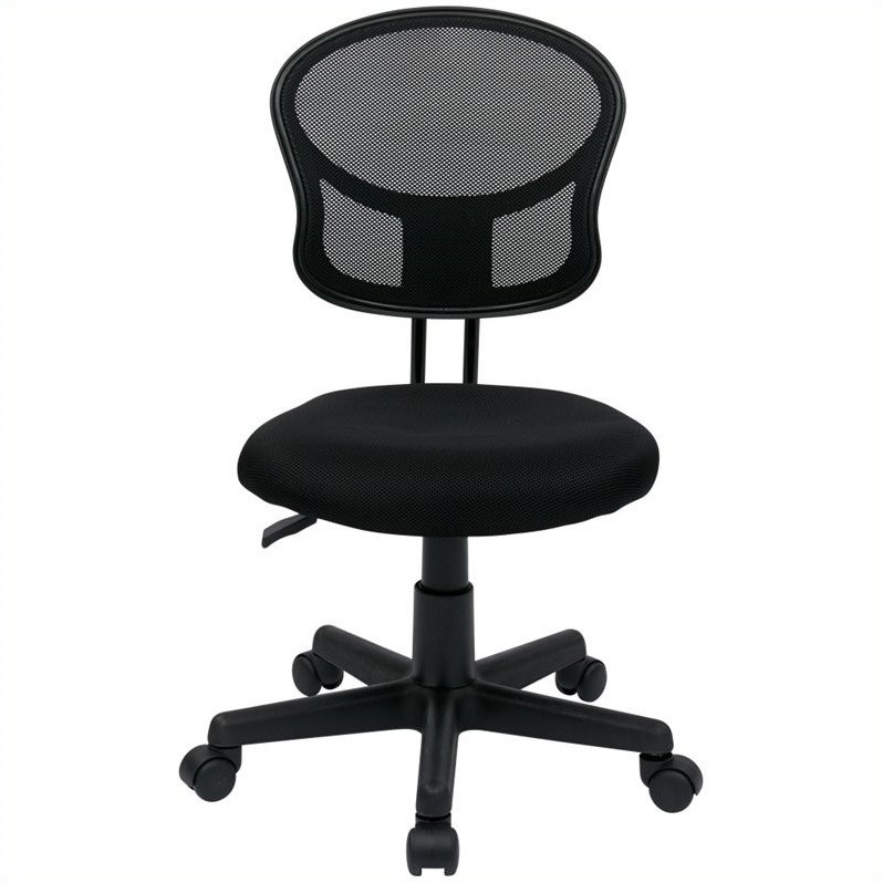 Mesh Task Chair In Black Fabric by OSP Home Furnishings