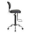 Chrome and Black Drafting Vinyl Economical Chair with Footrest