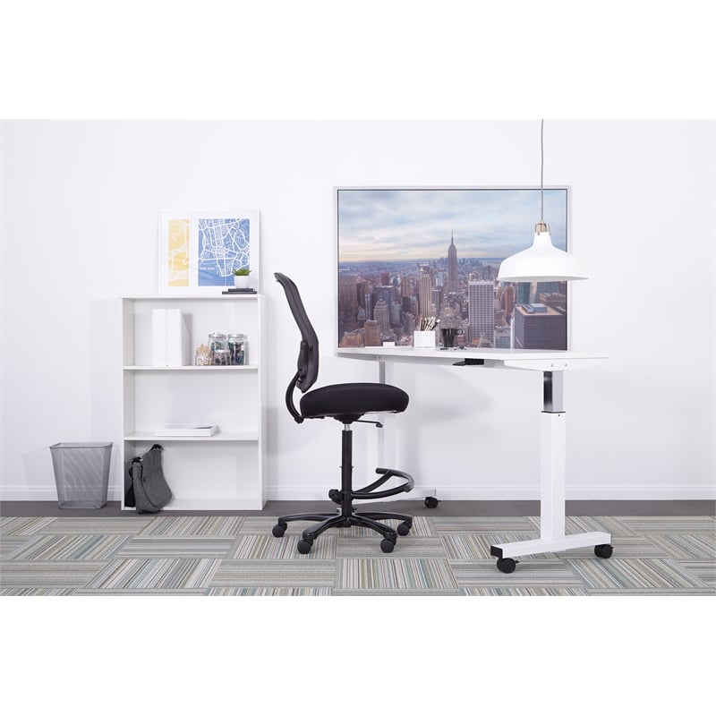 Big Man's Dark AirGrid Back with Black Mesh Seat Drafting Chair